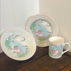 Charming Mrs. Rabbit Elizabethan Fine Bone China Child’s Dinnerware Set